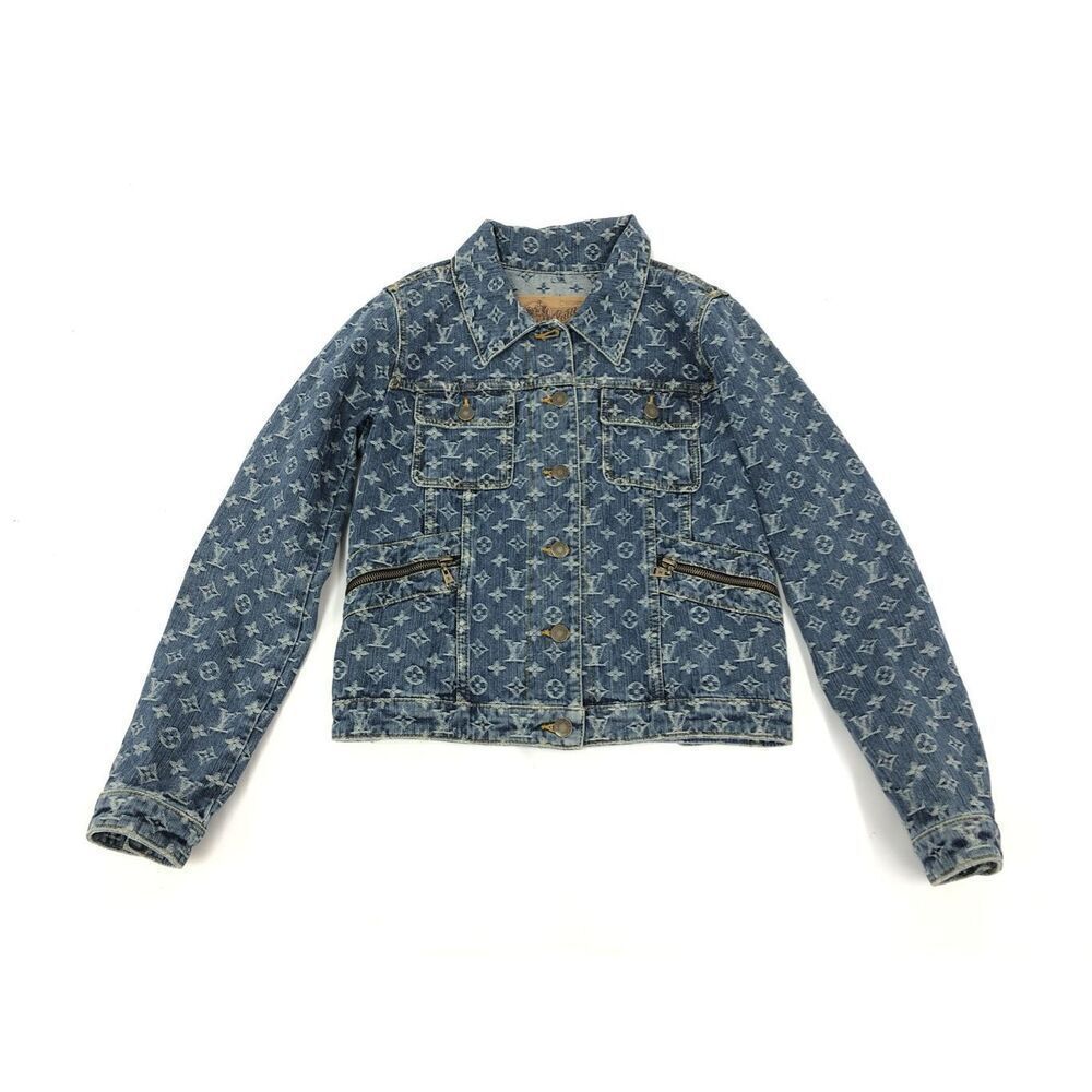 Louis Vuitton Blue Logo Monogram Denim Jacket